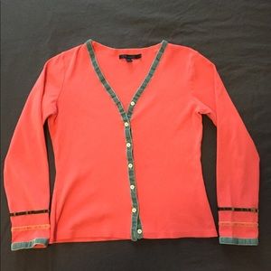 Boden cardigan with velvet trim